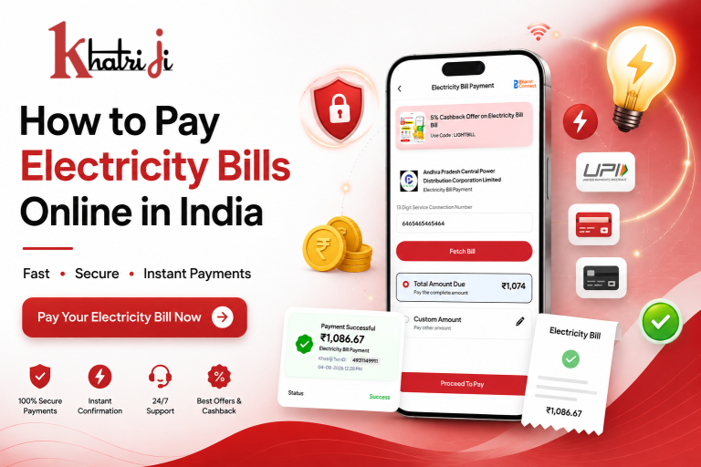 How to Pay Electricity Bills Online in India using Khatriji App