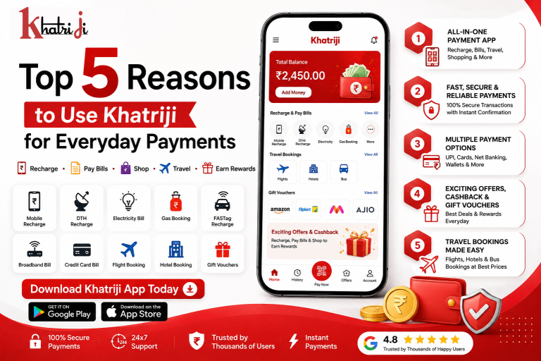 Top 5 reasons to use the Khatriji app for secure everyday digital payments.