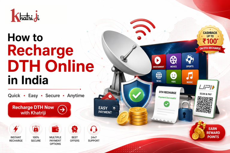 How to recharge DTH online in India using Khatriji with secure digital payment and convenient DTH recharge services.