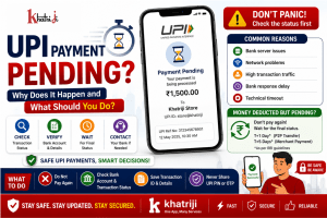 UPI payment pending on a smartphone showing a debited transaction and guidance on what to do next.