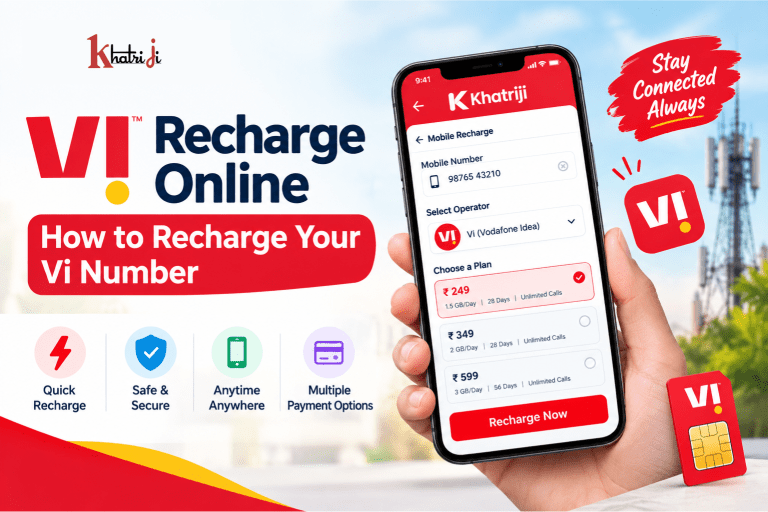 Vi Recharge Online - How to Recharge Vi Number with Khatriji
